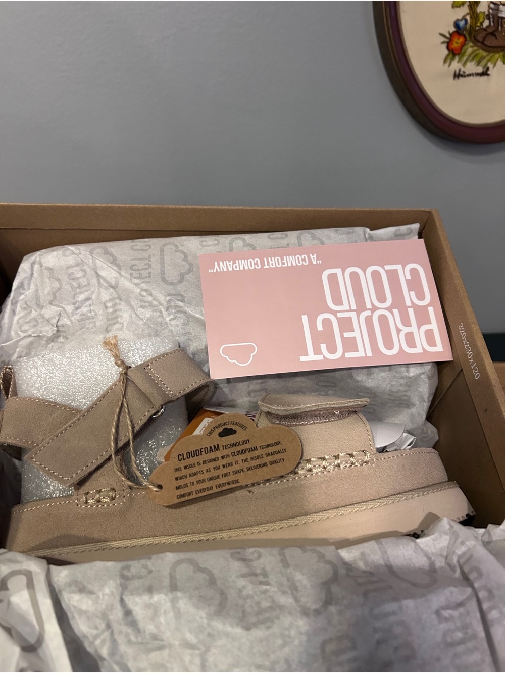 Project Cloud Bronzstar Sandal in Wheat Cream Tan Size 7.5